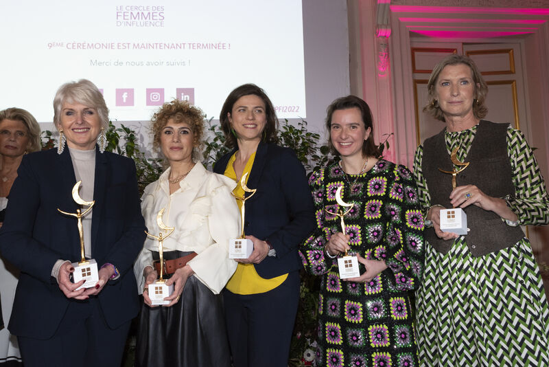 Photo des 5 lauréates Femme d'influence 2022